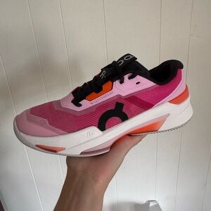 On Running Women's Vibrant Pink and Orange Sneakers
